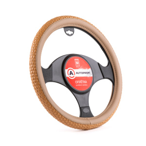 Оплётка руля AUTOPROFI из экокожи AP-1932 BE (M)