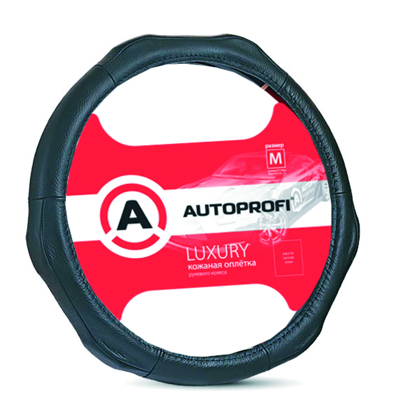 Кожаная оплётка руля AUTOPROFI AP-1020 BK (L) Кожаная оплётка руля AUTOPROFI AP-1020 BK (L)
