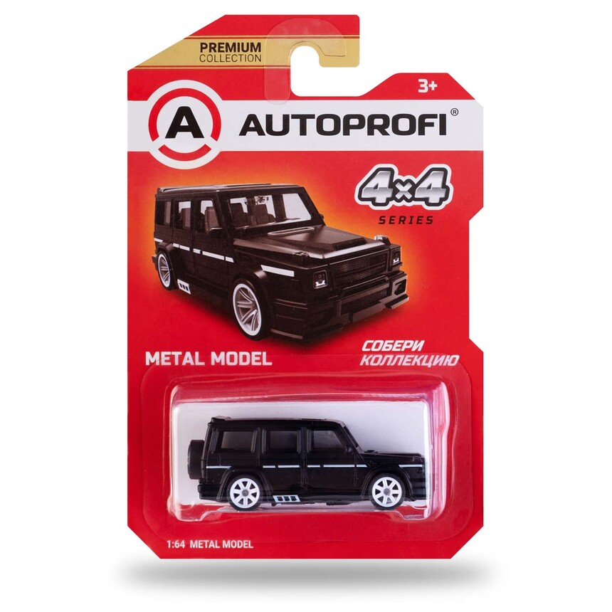 Машинка коллекционная 1:64, Серия 4X4 (Гелик), 4X4-002 4X4-002 BK Машинка коллекционная 1:64, Серия 4X4 (Гелик), 4X4-002 4X4-002 BK
