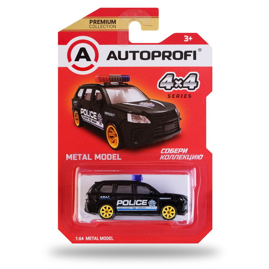 Машинка коллекционная 1:64, Серия 4X4, 4X4-001 4X4-001 BK Машинка коллекционная 1:64, Серия 4X4, 4X4-001 4X4-001 BK
