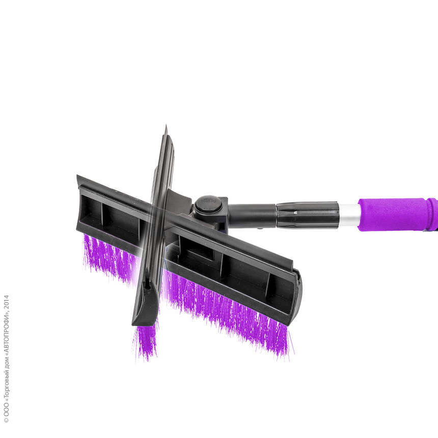 Щетка для снега "AUTOPROFI" SB-1452 BK/VIOLET