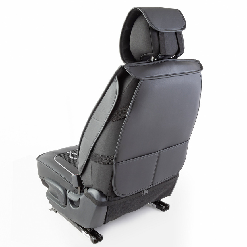 Каркасные накидки на передние сиденья "Car Performance", 2 шт., экокожа CUS-2092 BK/GY Каркасные накидки на передние сиденья "Car Performance", 2 шт., экокожа CUS-2092 BK/GY