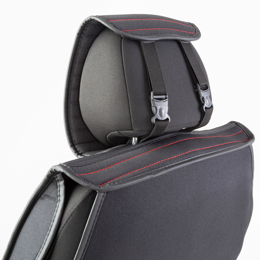 Каркасные накидки на передние сиденья "Car Performance", 2 шт., fiberflax CUS-2022 BK/RD Каркасные накидки на передние сиденья "Car Performance", 2 шт., fiberflax CUS-2022 BK/RD