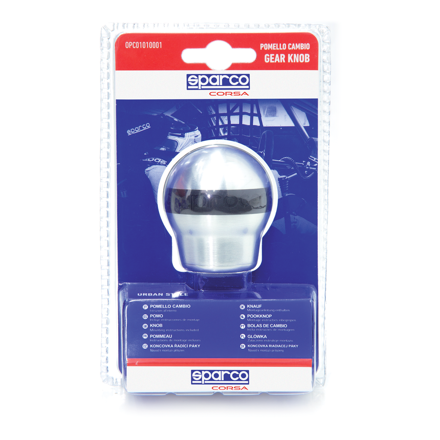 Рукоятка рычага КПП "SPARCO", серия "Urban" SPC/GN-URB AL/BK
