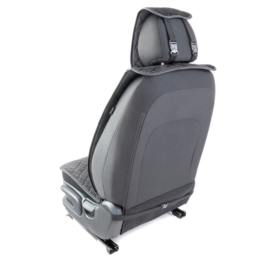 Накидки на передние сиденья "Car Performance", 2 шт., алькантара CUS-1012 BK/GY