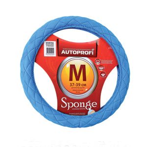 Спонжевая оплетка руля AUTOPROFI SP-9020 BL (M) Спонжевая оплетка руля AUTOPROFI SP-9020 BL (M)