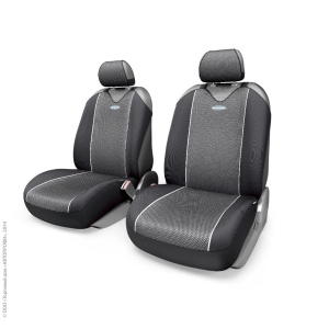 Майки на передние сиденья CARBON PLUS CRB-402Pf BK/GY