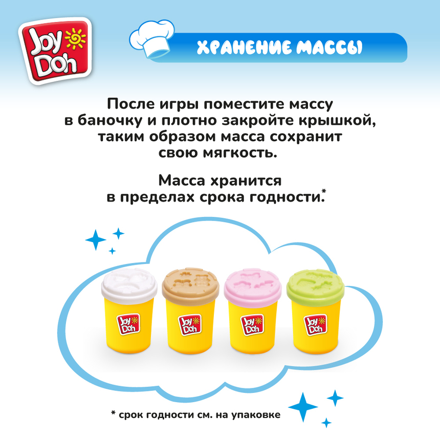 Масса для лепки Joy-Doh, набор КОНДИТЕРСКАЯ CAKE-224 pot Масса для лепки Joy-Doh, набор КОНДИТЕРСКАЯ CAKE-224 pot