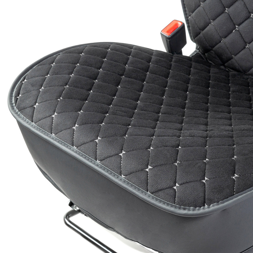 Каркасные накидки на передние сиденья "Car Performance", 2 шт., алькантара CUS-2012 BK/GY