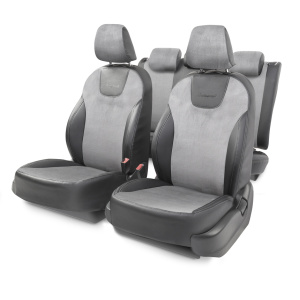 Чехлы на сиденья модельные алькантара SKODA OCTAVIA-3 (2013+) OCT-3Lt(13+)40-60 A BK/D.GY