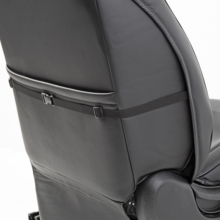 Накидка на сиденье каркасная AUTOPROFI экокожа HIT-310G BK/BK