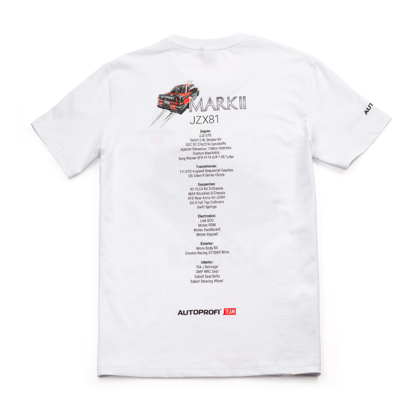 Футболка белая с логотипом "Mark II" размер L 