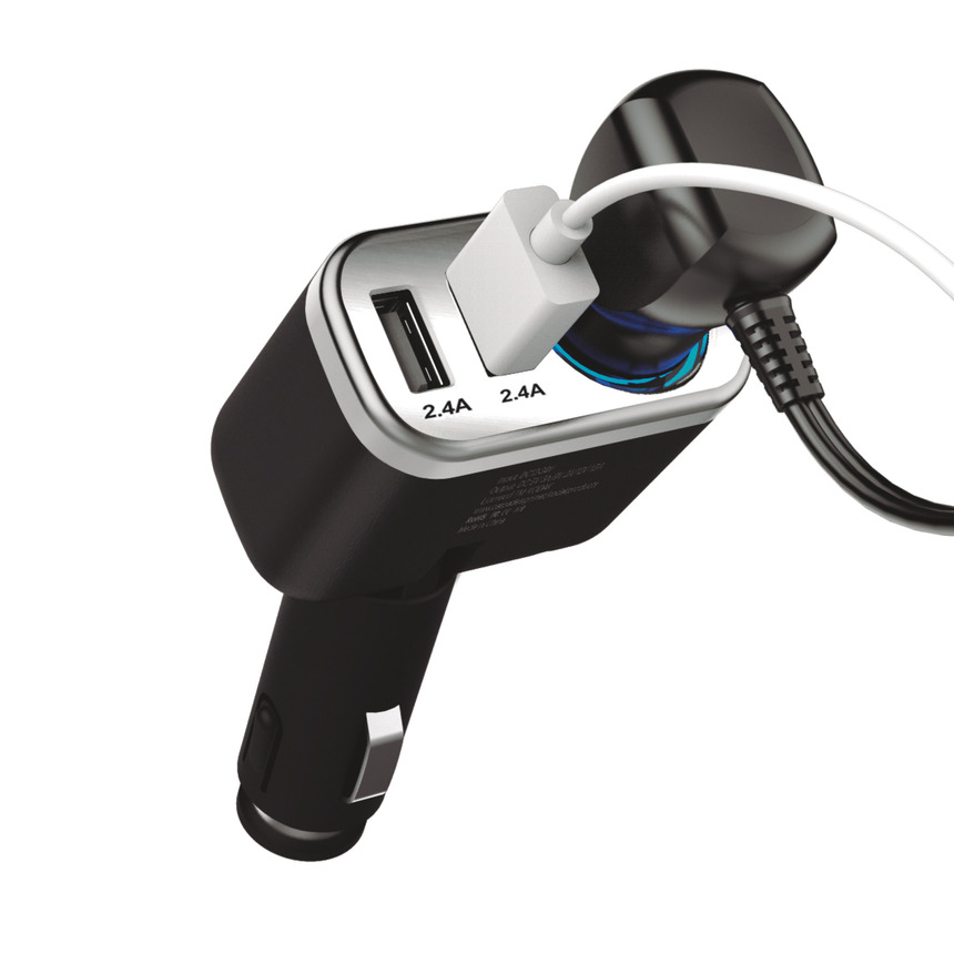 Автомобильное зарядное устройство KODAK для телефона/планшета, USBх2, Quick Charge 3.0. UC107 Автомобильное зарядное устройство KODAK для телефона/планшета, USBх2, Quick Charge 3.0. UC107