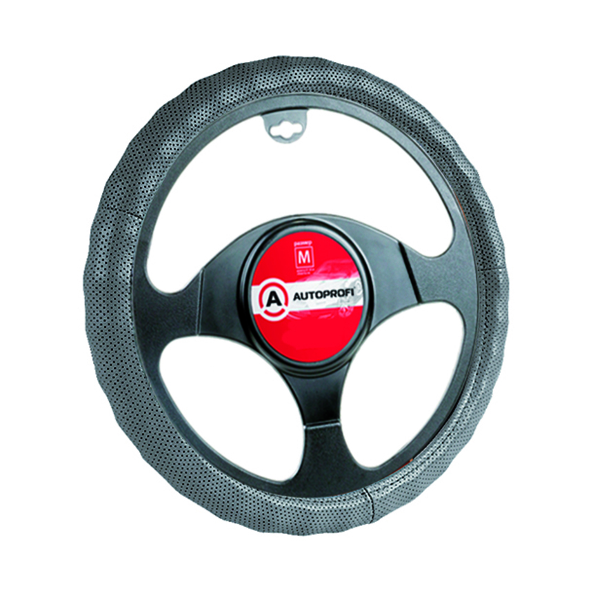 Кожаная оплётка руля AUTOPROFI AP-396 D.GY (L) Кожаная оплётка руля AUTOPROFI AP-396 D.GY (L)
