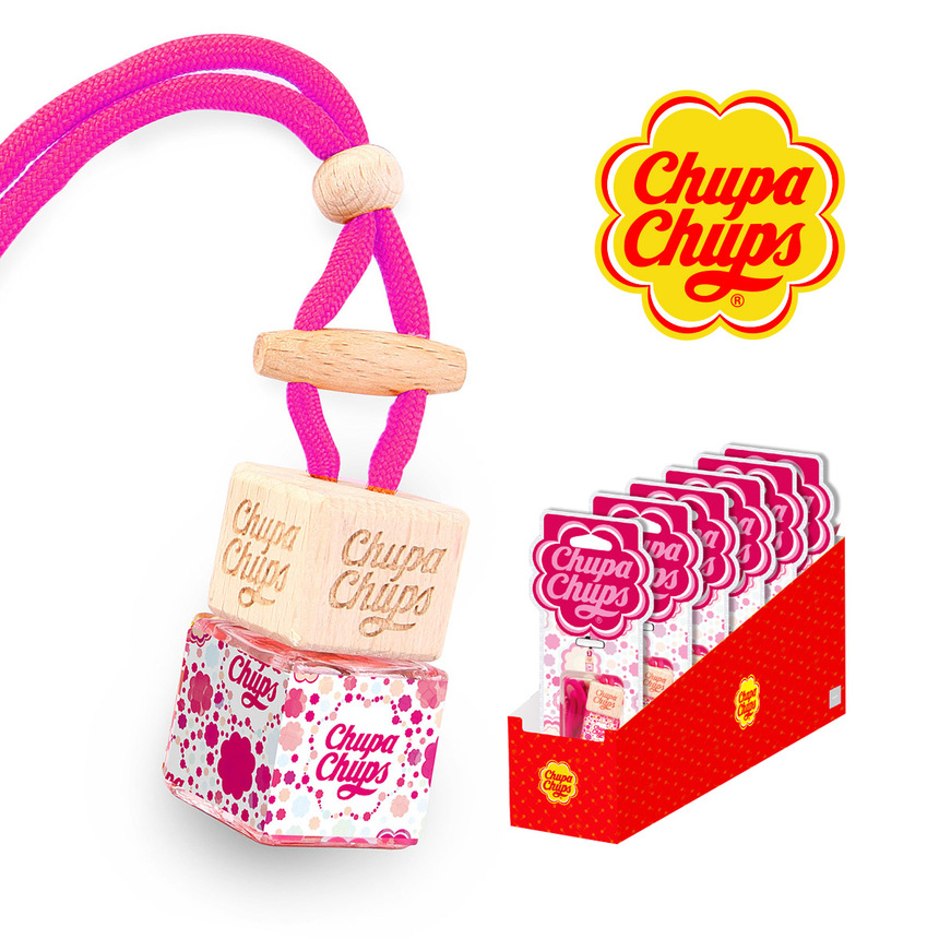 Ароматизатор воздуха "Chupa Chups" подвесной флакон (Клубника со сливками) CHP103