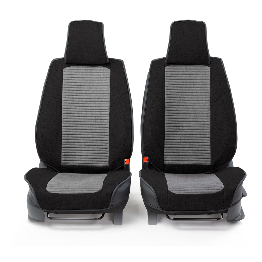 Каркасные 3D накидки на передние сиденья "Car Performance", 2 шт., fiberflax CUS-3024 BK/GY Каркасные 3D накидки на передние сиденья "Car Performance", 2 шт., fiberflax CUS-3024 BK/GY