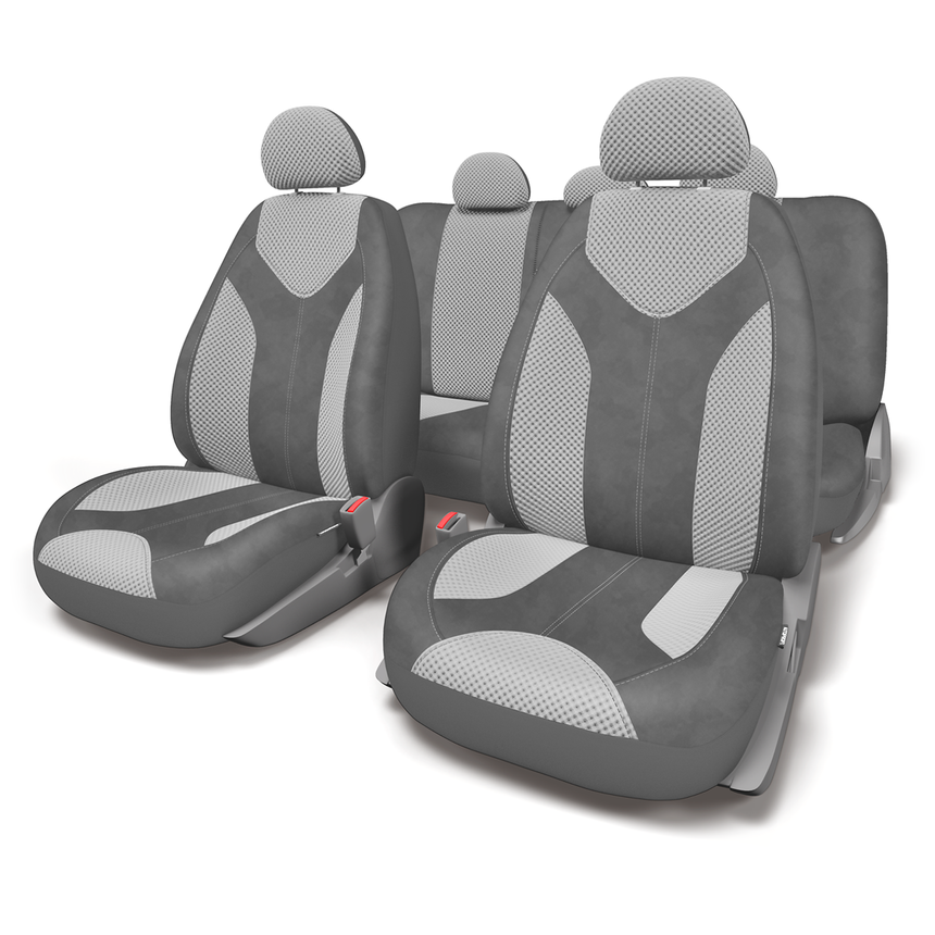 Чехлы на сиденья универсальные MATRIX MTX-1105 D.GY/L.GY (S)