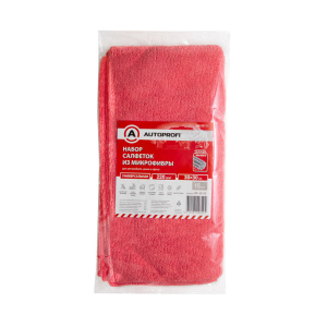 Набор салфеток из микрофибры "AUTOPROFI" стандарт, 220 гр/м2., 30х30 см.,15шт.  MF-3315S