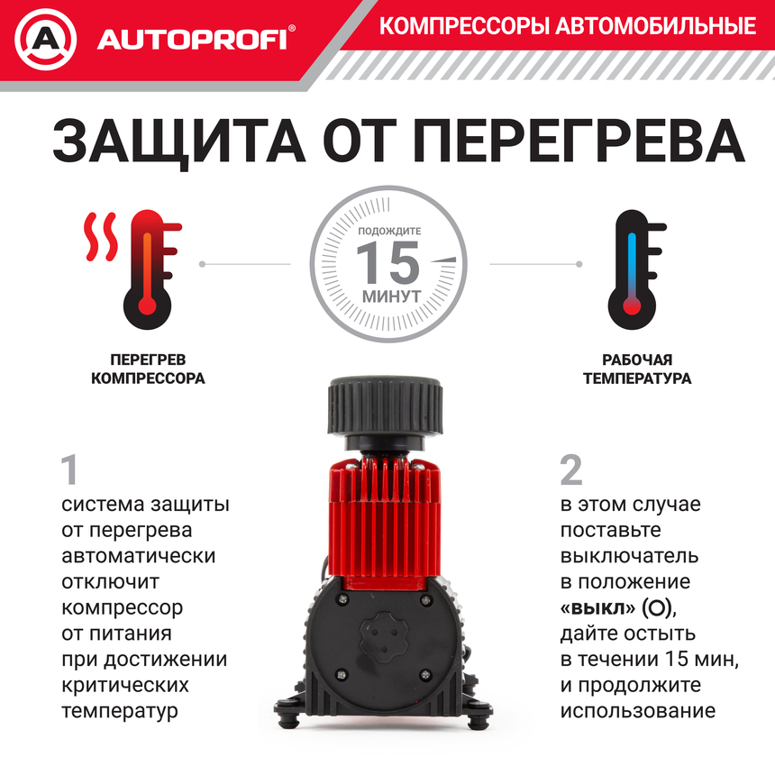 Компрессор воздушный AUTOPROFI, 50 л./мин., серия "АКМ" AKM-50