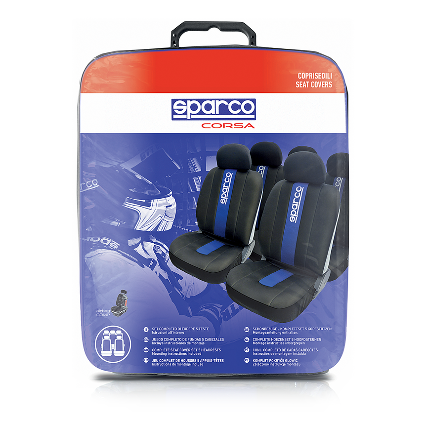 Чехлы на сиденья универсальные "SPARCO", серия "Racing" SPC/RCN-1105 BK/BL