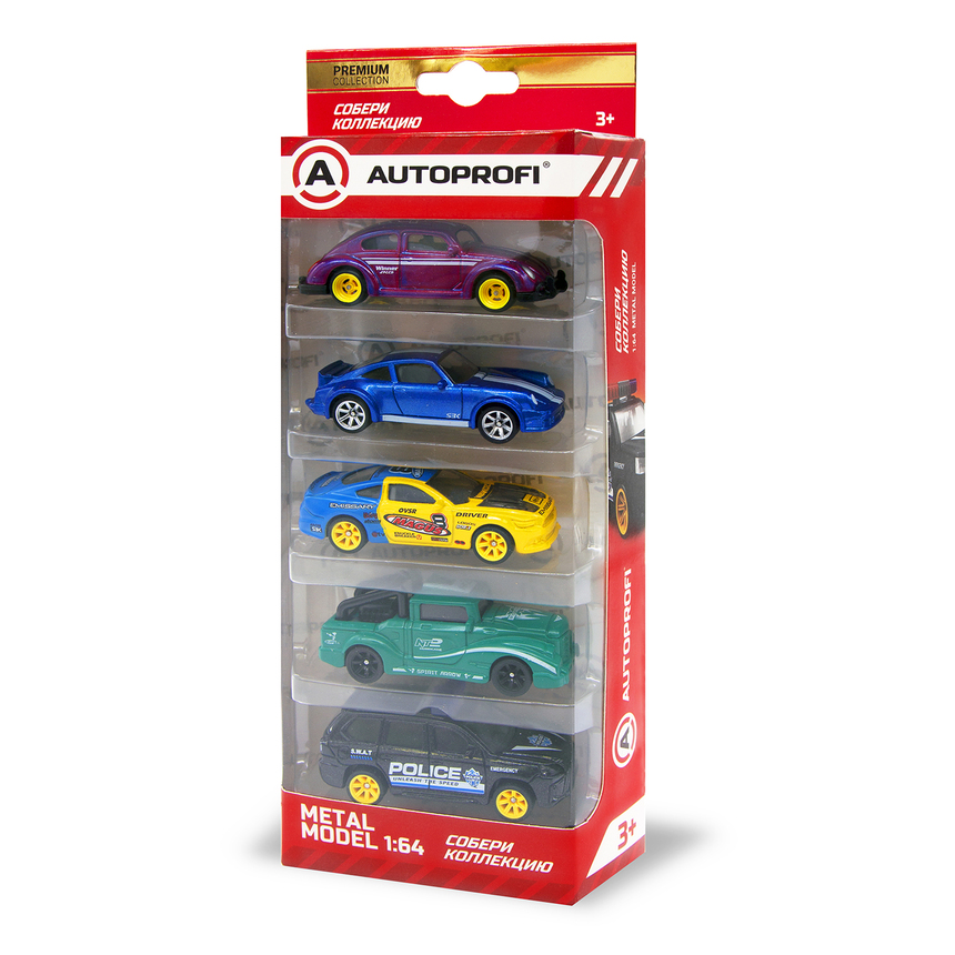 Набор коллекционных машинок 1:64 (5 шт.), в ассортименте SET-05 ASSORT Набор коллекционных машинок 1:64 (5 шт.), в ассортименте SET-05 ASSORT
