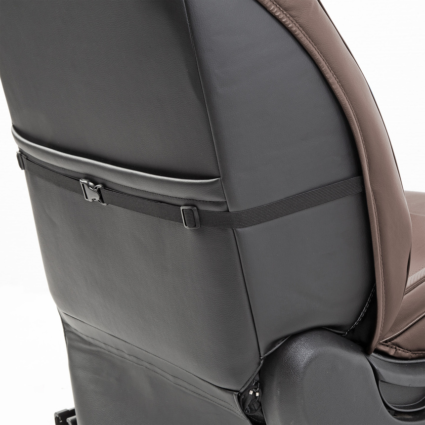 Накидки на сиденья каркасные AUTOPROFI экокожа HIT-1110G BR/BR