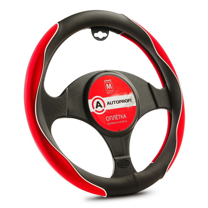 Оплётка руля AUTOPROFI софттач, синтетический нубук AP-2021 BK/RD (M) Оплётка руля AUTOPROFI софттач, синтетический нубук AP-2021 BK/RD (M)