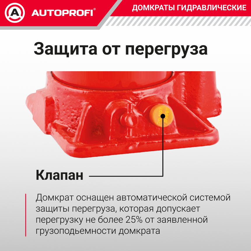 Домкрат гидравлический (20 тонн) AUTOPROFI DG-20