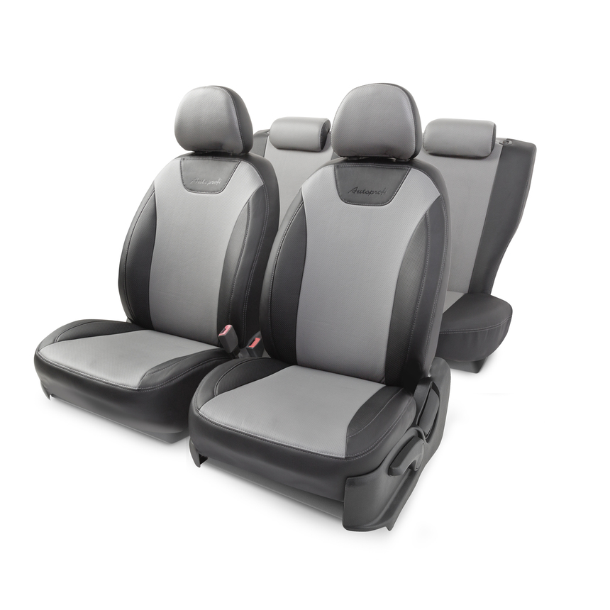 Чехлы на сиденья модельные экокожа TOYOTA PRIUS 3 седан (2009+) PRI-3Sd(09+)40-60 G BK/D.GY