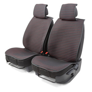Накидки на передние сиденья "Car Performance", 2 шт., fiberflax CUS-1022 BK/RD