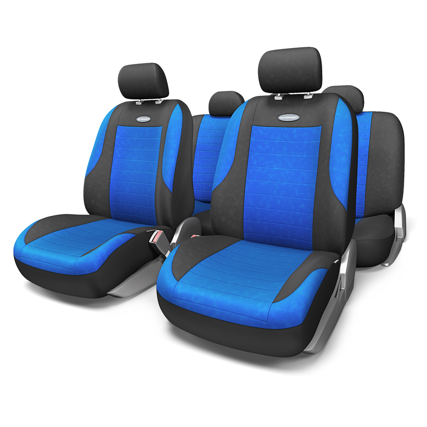 Чехлы на сиденья универсальные EVOLUTION EVO-1105 BK/BL (M)