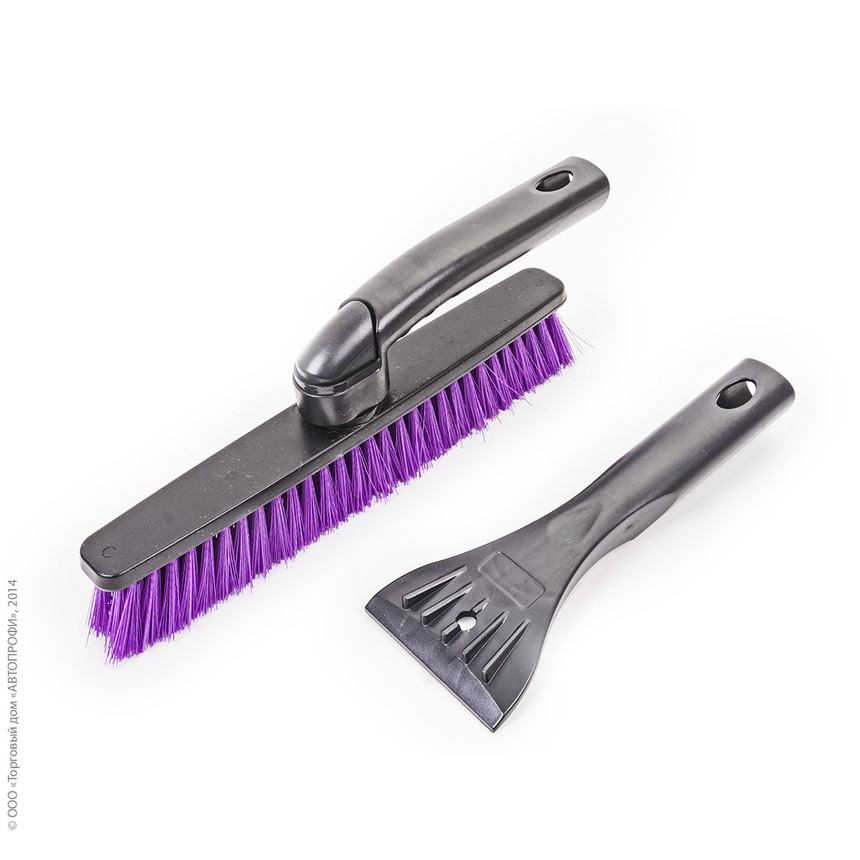 Щетка для снега "AUTOPROFI" SB-1461 BK/VIOLET