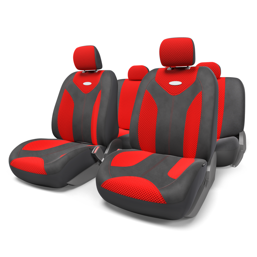 Чехлы на сиденья универсальные MATRIX MTX-1105 BK/RD (M)