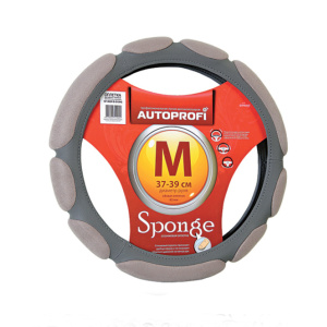 Спонжевая оплетка руля AUTOPROFI SP-9029 D.GY (M) Спонжевая оплетка руля AUTOPROFI SP-9029 D.GY (M)