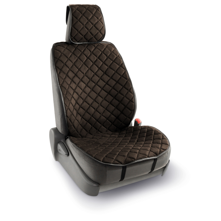 Комплект универсальных накидок на передние сиденья "CarPerformance", 2 шт., алькантара CP-210A BR