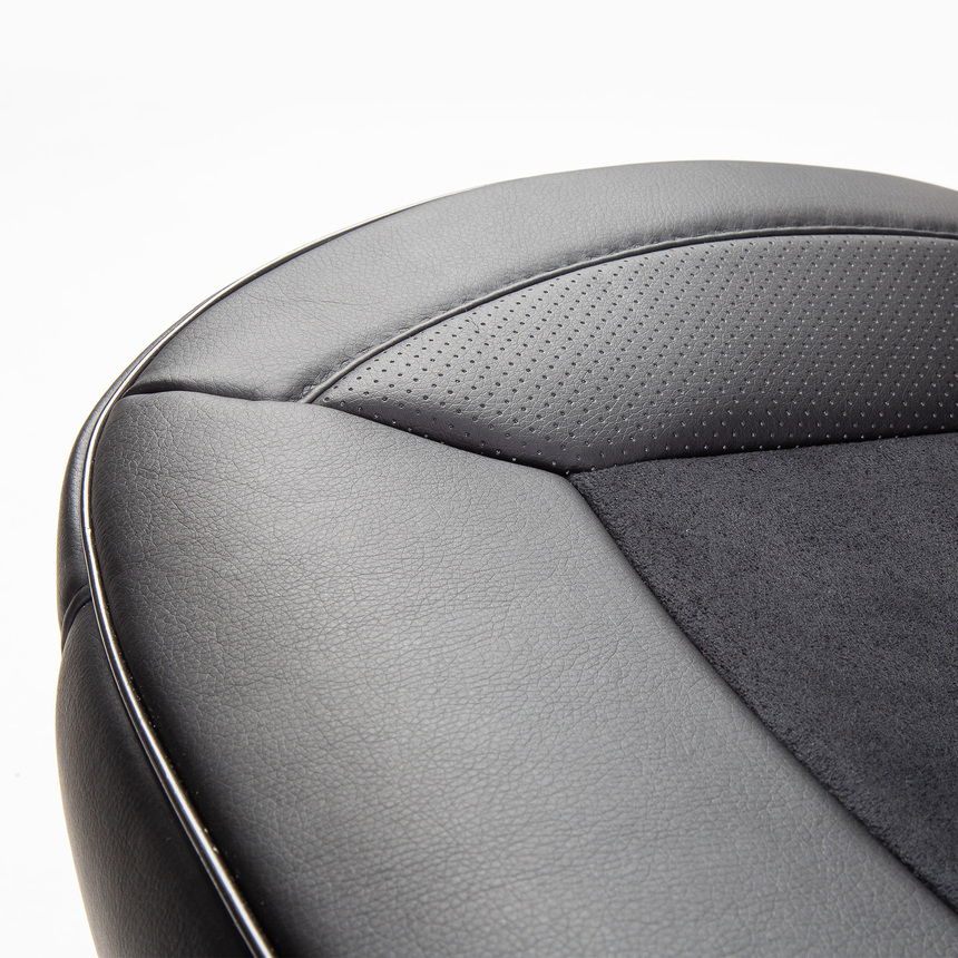 Накидка на сиденье каркасная AUTOPROFI экокожа/алькантара HIT-310A BK/BK