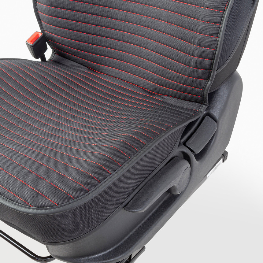 Каркасные накидки на передние сиденья "Car Performance", 2 шт., fiberflax CUS-2022 BK/RD Каркасные накидки на передние сиденья "Car Performance", 2 шт., fiberflax CUS-2022 BK/RD