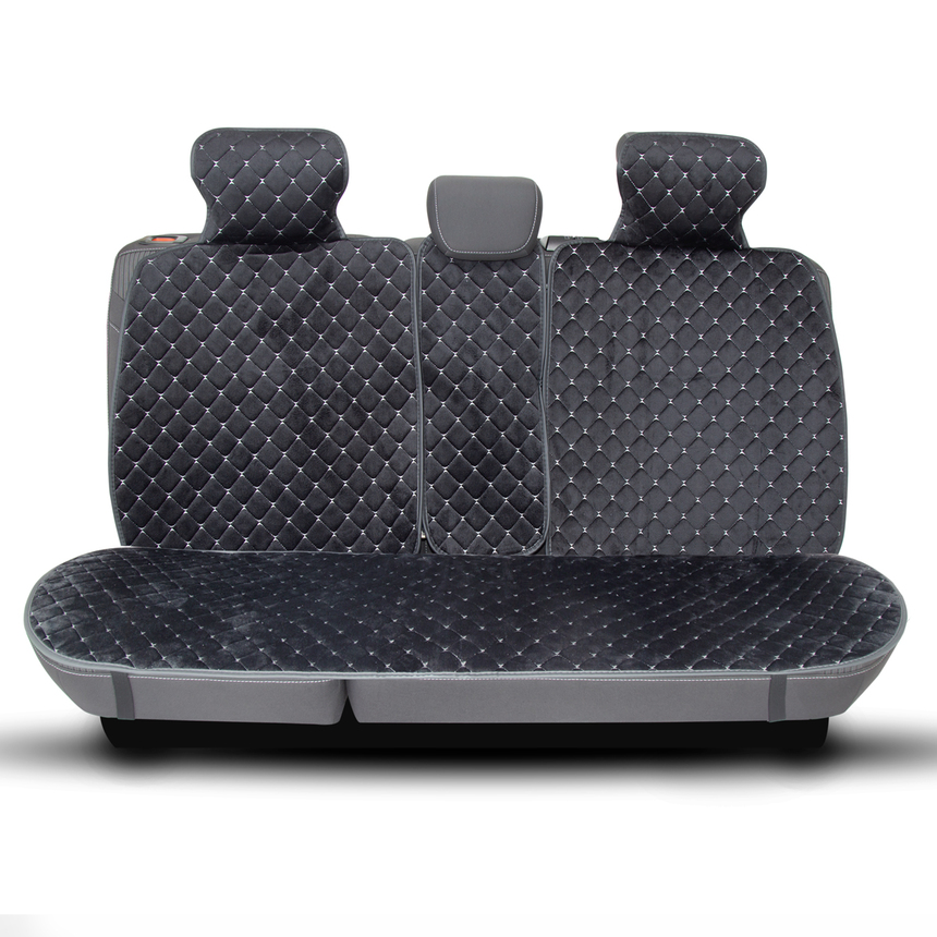 Накидки на сиденья автомобиля "Car Performance" (на весь салон), алькантара CUS-1015 BK/GY