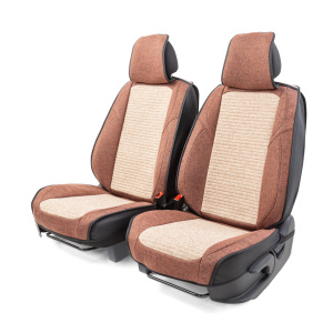 Каркасные 3D накидки на передние сиденья "Car Performance", 2 шт., fiberflax CUS-3024 COFFEE/BE Каркасные 3D накидки на передние сиденья "Car Performance", 2 шт., fiberflax CUS-3024 COFFEE/BE