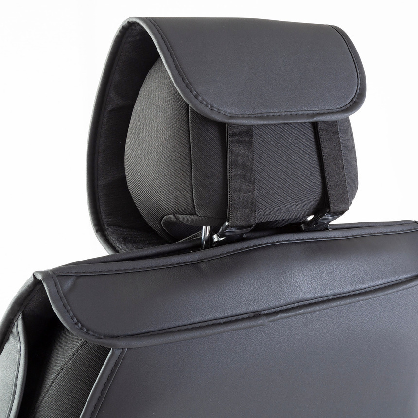 Каркасные накидки на передние сиденья "Car Performance", 2 шт., экокожа CUS-2092 BK/GY