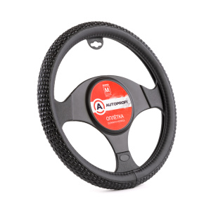 Оплётка руля AUTOPROFI из экокожи AP-1932 BK (M)