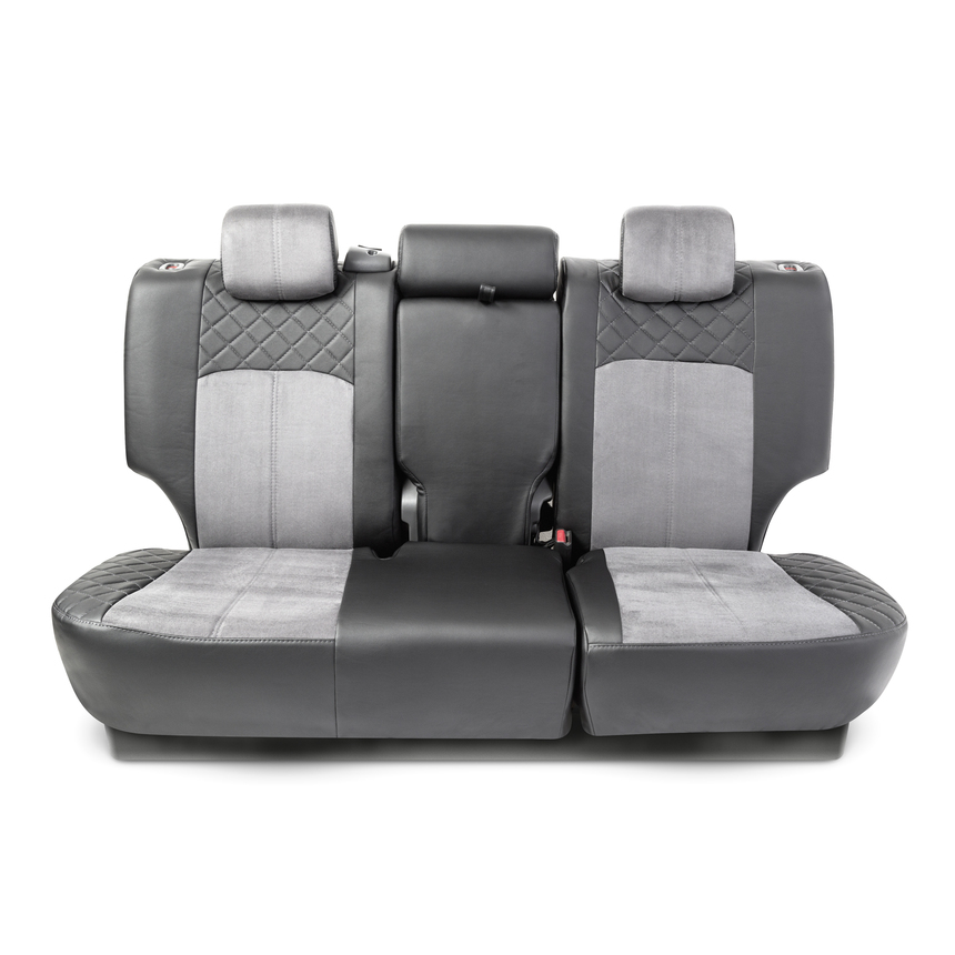 Чехлы на сиденья модельные алькантара TOYOTA Land Cruiser Prado 3 (2009+) LCP-3SV(09+)40-20-40 A BK/D.GY