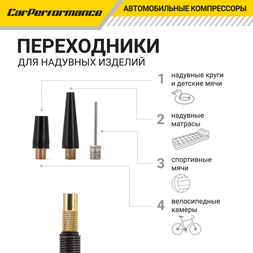 Компрессор воздушный CarPerformance, 35 л./мин. CP-35