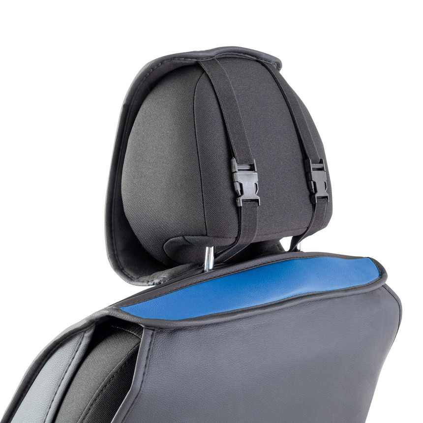 Каркасные 3D накидки на передние сиденья "Car Performance", 2 шт., экокожа/алькантара CUS-3034 BK/BL