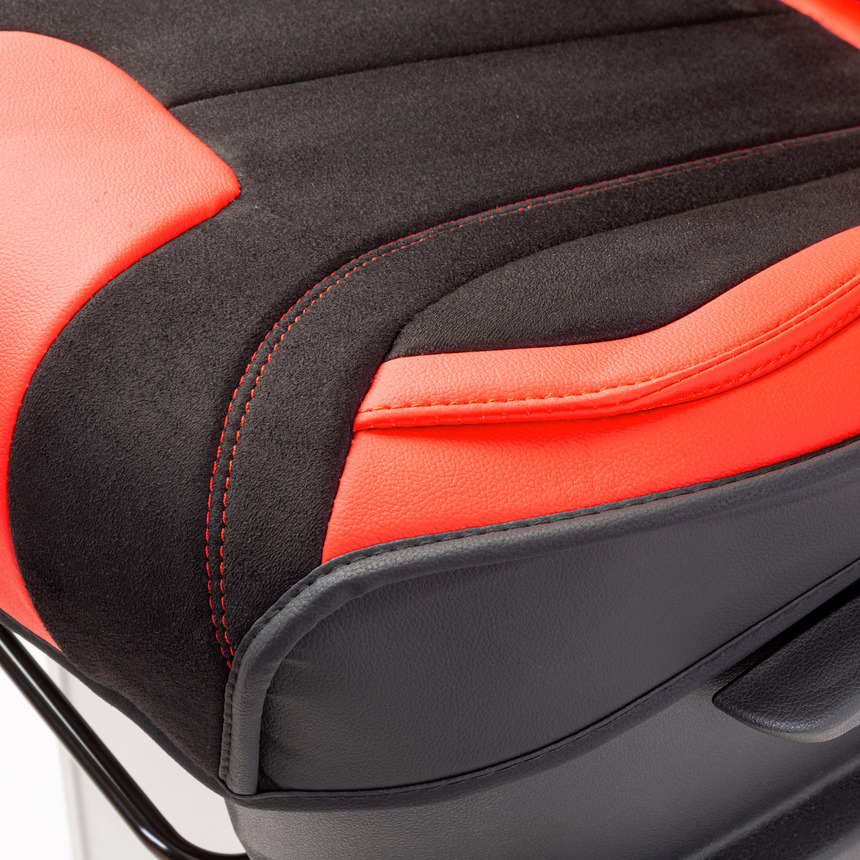 Каркасные 3D накидки на передние сиденья "Car Performance", 2 шт., экокожа/алькантара CUS-3034 BK/RD