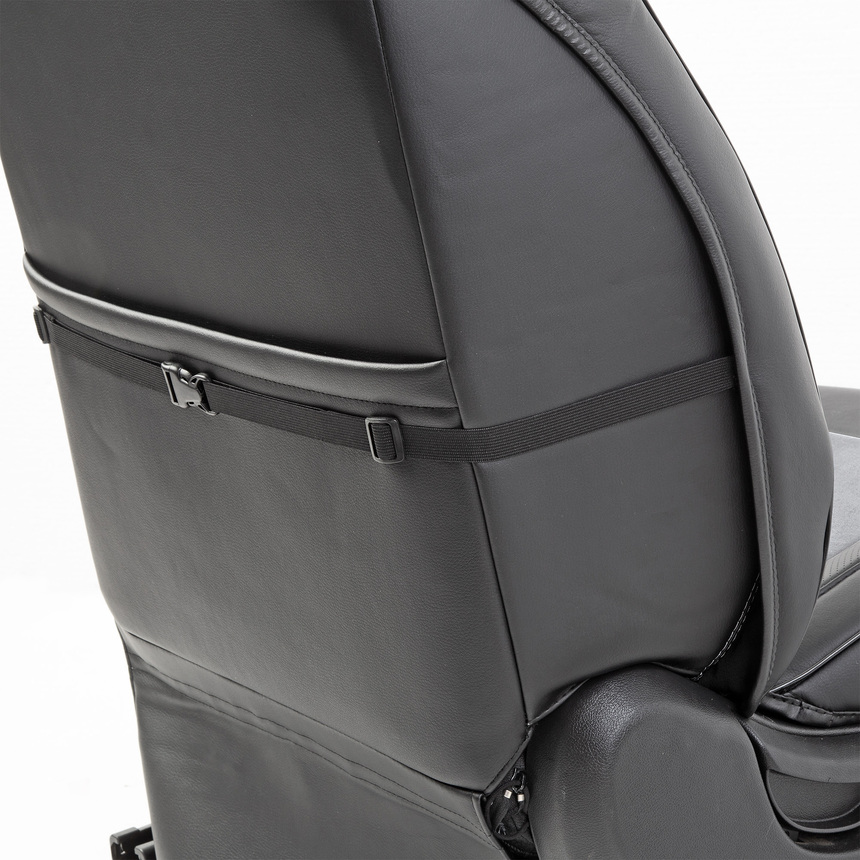 Накидки на сиденья каркасные AUTOPROFI экокожа/алькантара HIT-1110A BK/D.GY