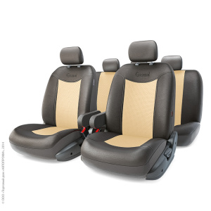 Чехлы на сиденья универсальные экокожа GRAND FULL GND-1305GF BK/L.BE