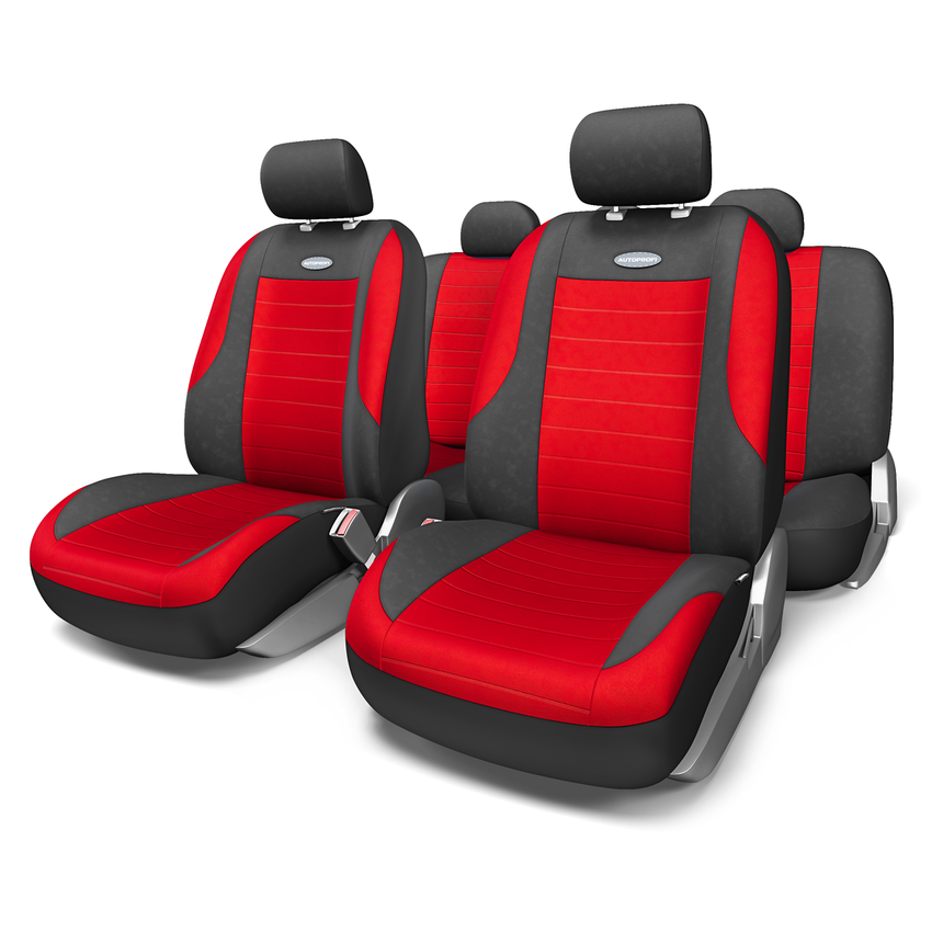 Чехлы на сиденья универсальные EVOLUTION EVO-1105 BK/RD (M)