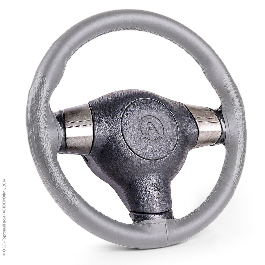 Оплётка для перетяжки руля "AUTOPROFI" SAM-300 croco GY (M)