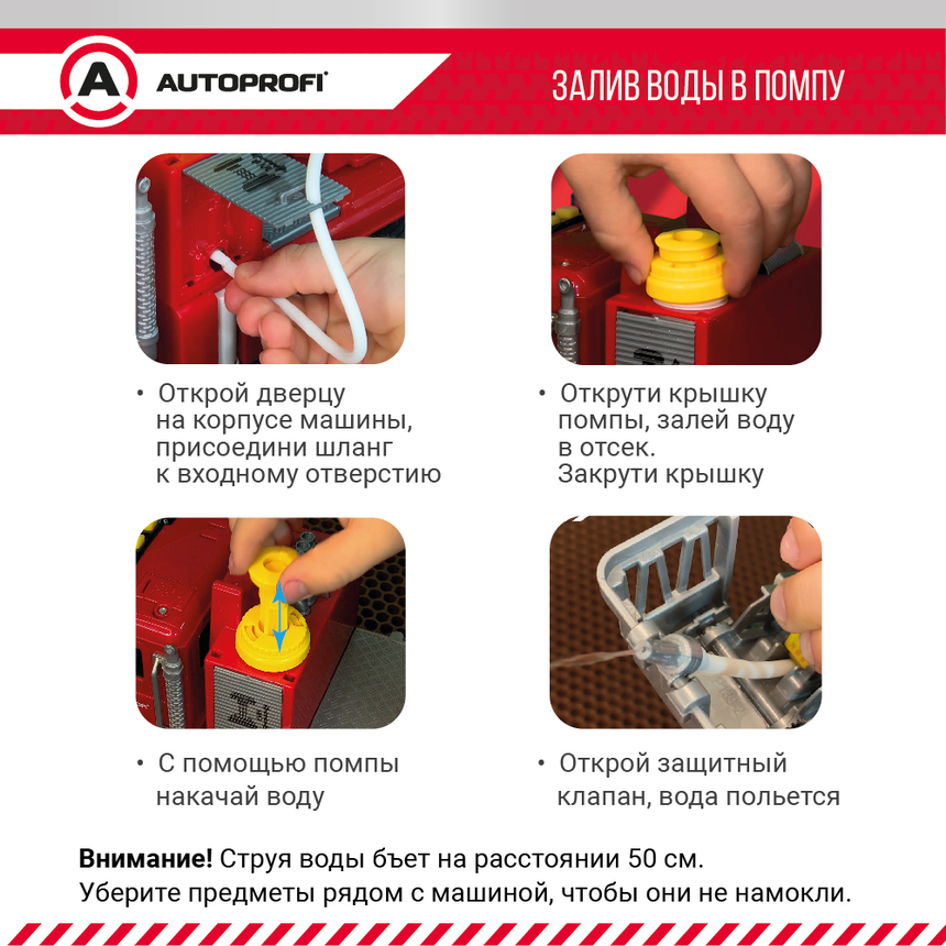 Инерционный городской транспорт с подвижными деталями "Пожарная машина" CA-035/FIRE
